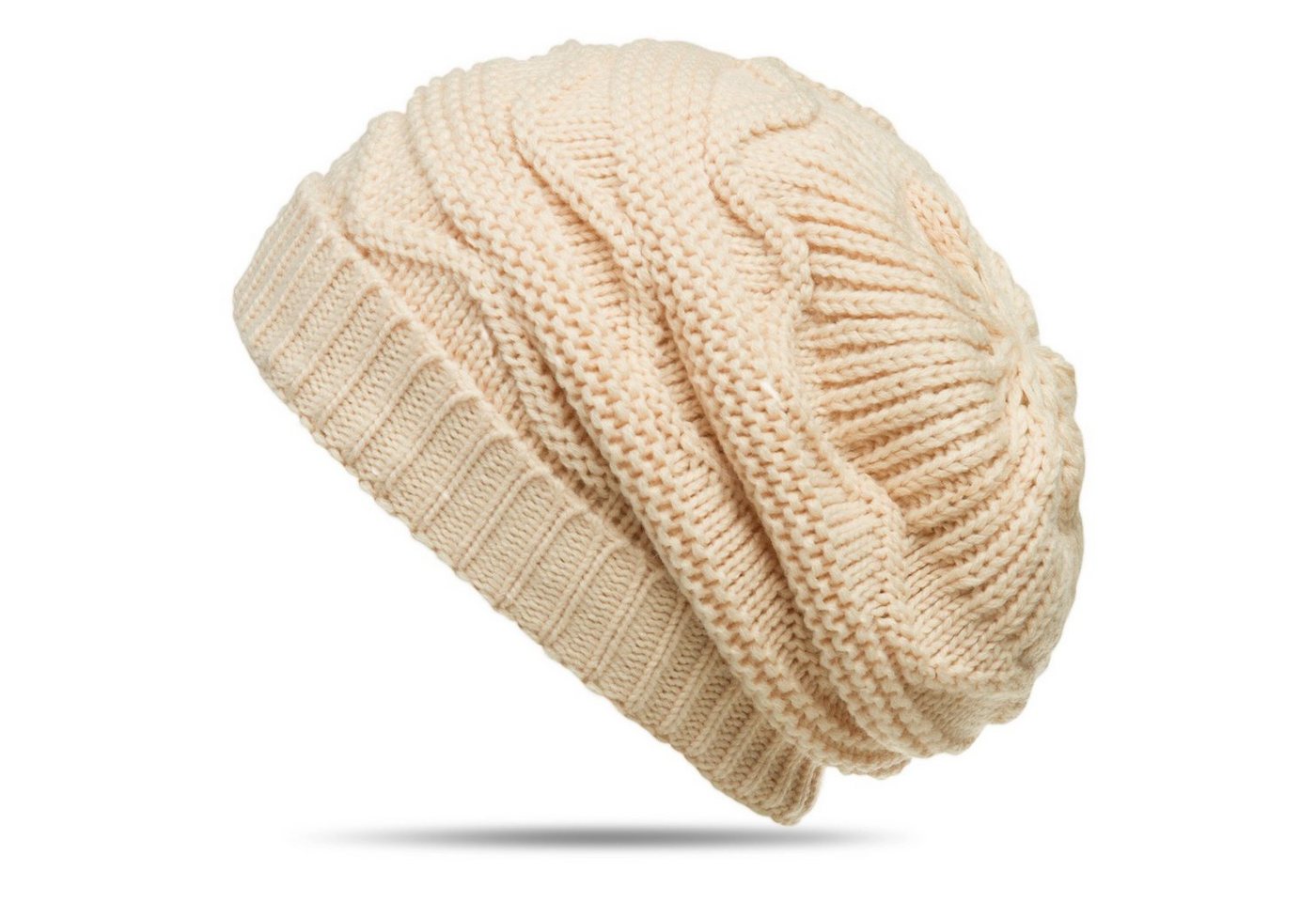 Caspar Beanie MU115 grob gestrickte Damen Winter Mütze von Caspar