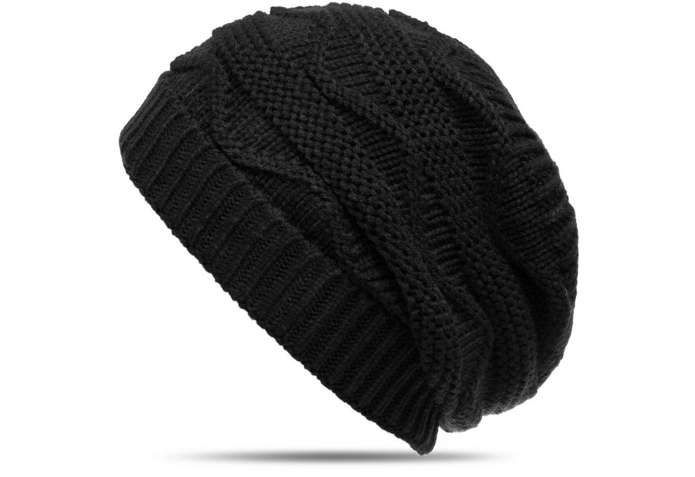 Caspar Beanie MU115 grob gestrickte Damen Winter Mütze von Caspar