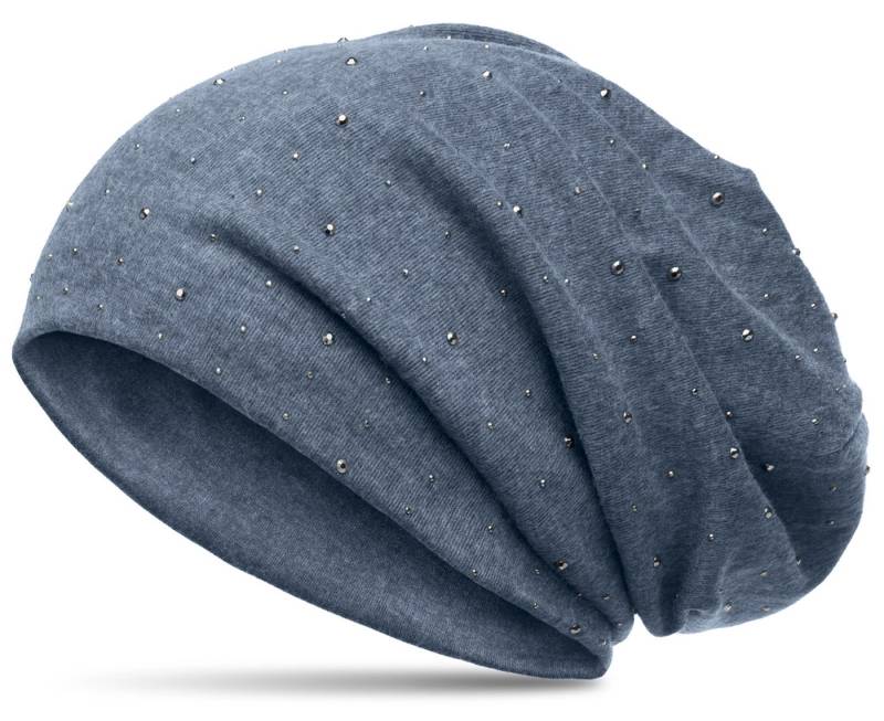 Caspar Beanie MU137 Beanie Mütze mit Strass und warmem Flanell Stoff von Caspar