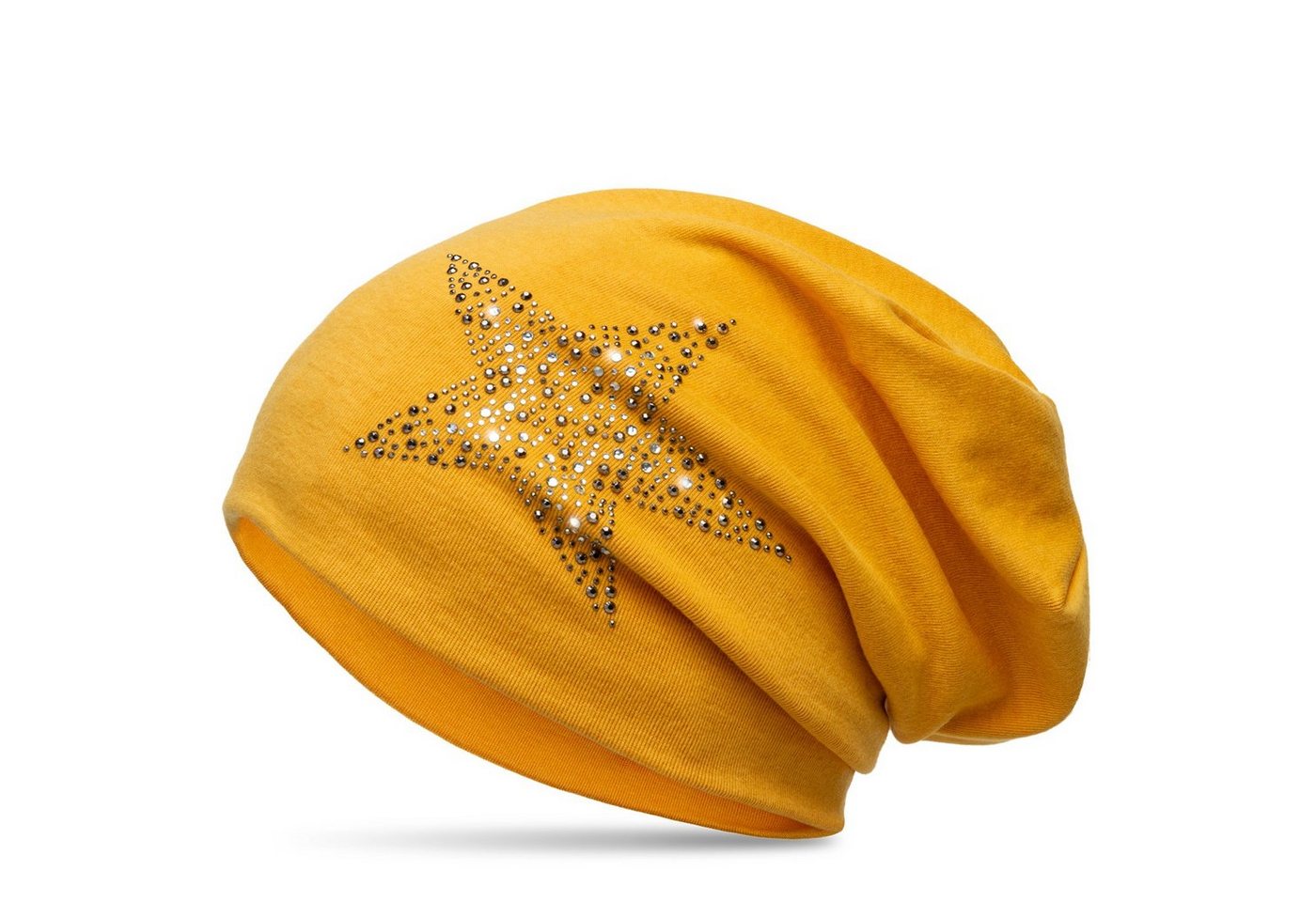 Caspar Beanie MU153 Mütze mit Strass Stern und warmem Flanell Stoff von Caspar