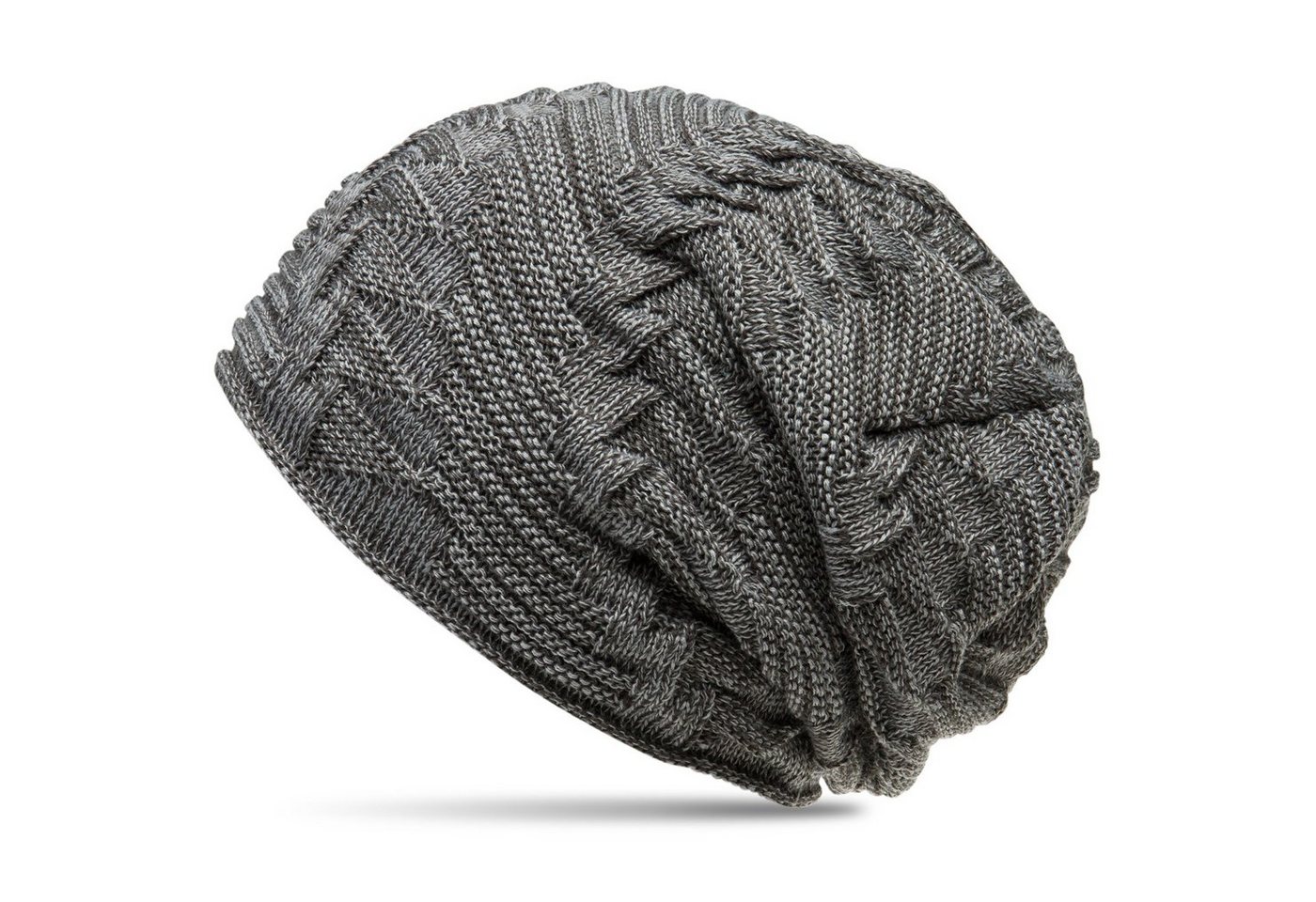 Caspar Beanie MU154 gefütterte Feinstrick Mütze mit stylischem Flecht Muster von Caspar