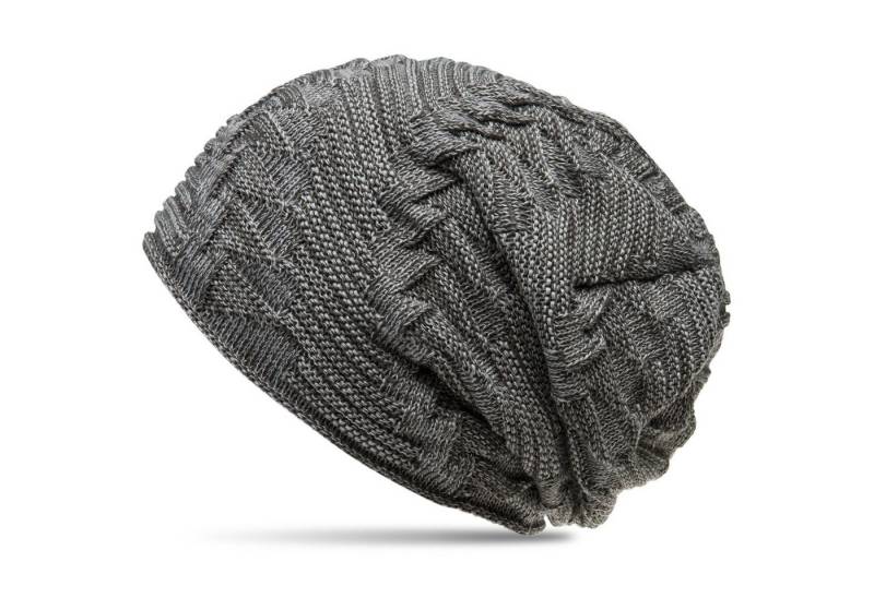 Caspar Beanie MU154 gefütterte Feinstrick Mütze mit stylischem Flecht Muster von Caspar