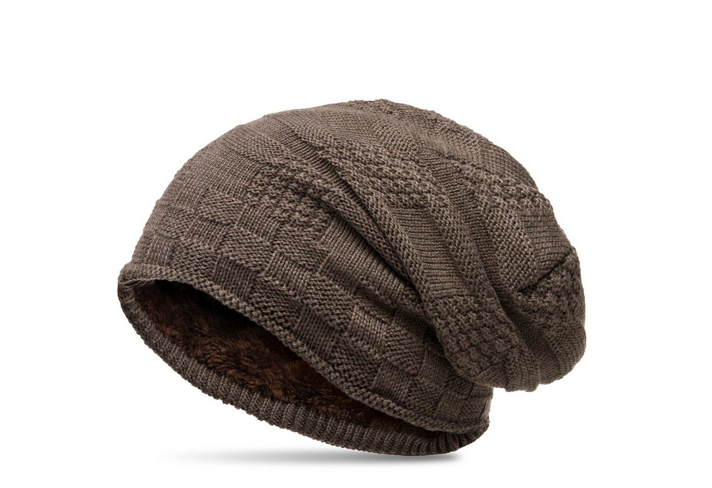 Caspar Beanie MU155 gefütterte Feinstrick Beanie Mütze mit stylischem Flecht Muster von Caspar