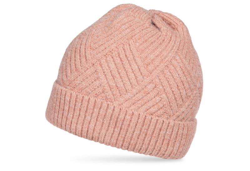 Caspar Beanie MU222 Warme Unisex Strickmütze mit Rauten Muster extra warm mit Teddy Fleece Futter von Caspar