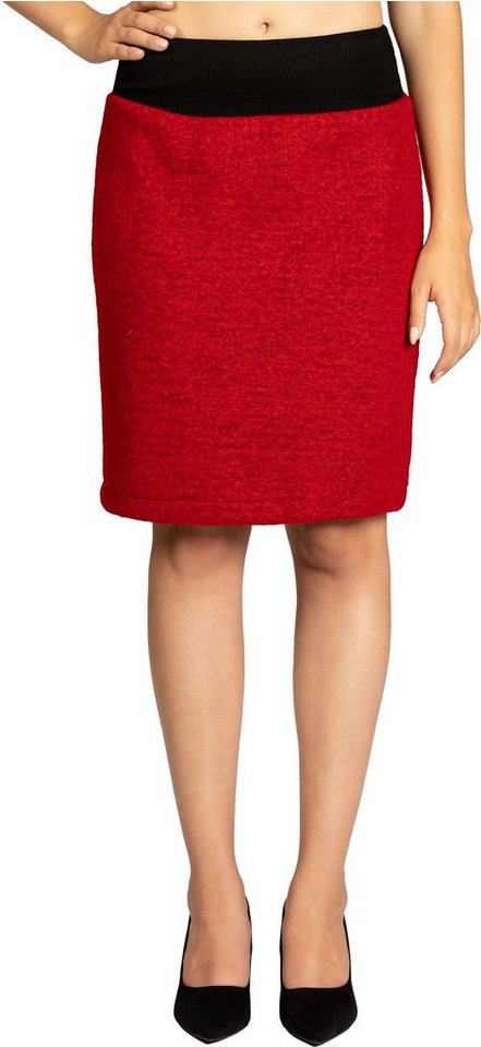 Caspar Bleistiftrock RO031 Damen Winter Bleistift Wollrock knielang von Caspar