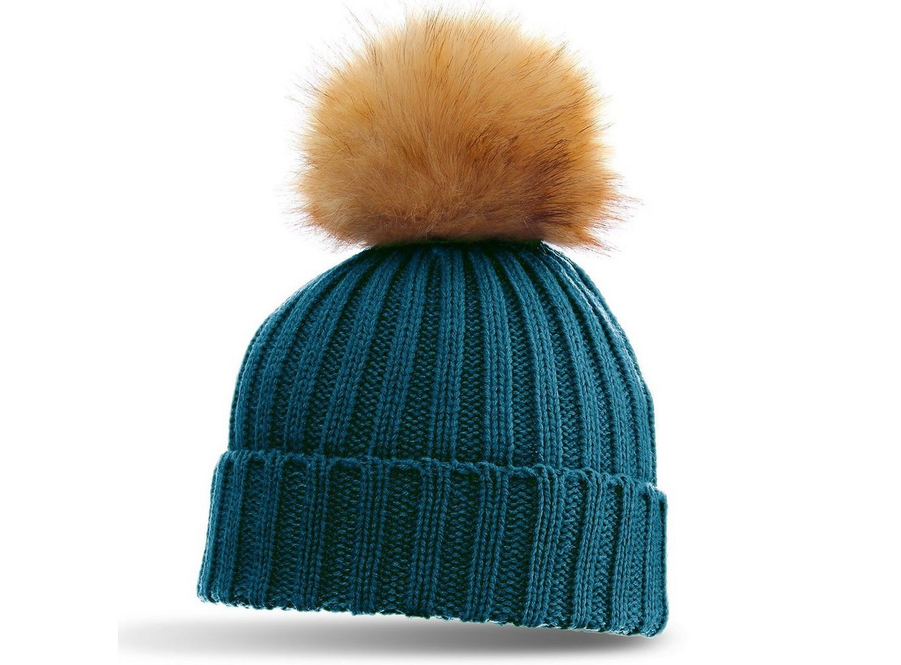 Caspar Bommelmütze MU053 Damen Winter Strickmütze mit großem Kunstfell Bommel Caspar Bommelmütze MU053 Damen Winter Strickmütze mit großem Kunstfell Bommel von Caspar