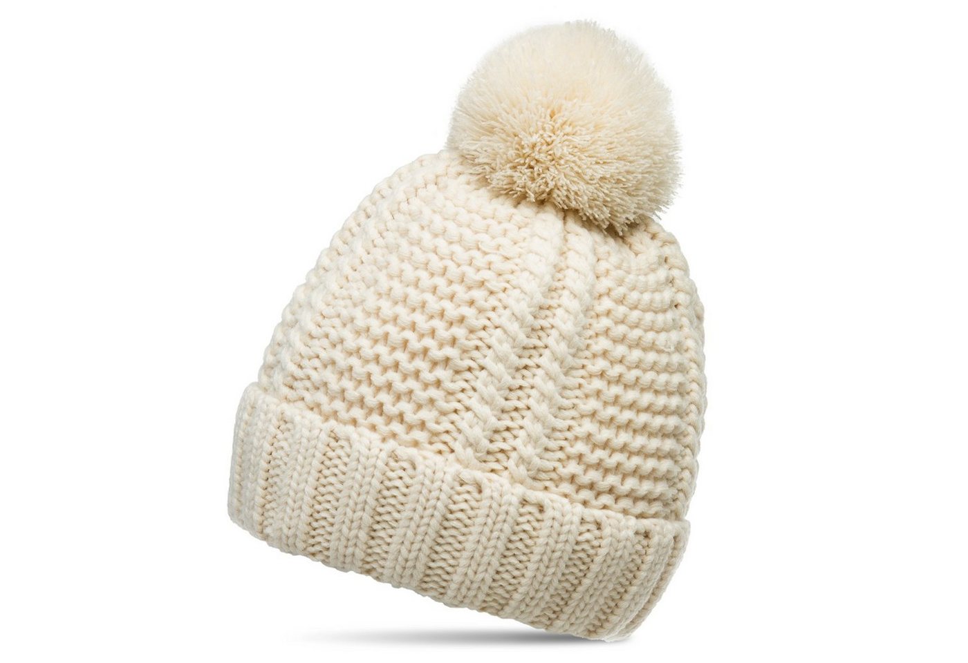 Caspar Bommelmütze MU127 Gefütterte Damen Winter Strickmütze Caspar Bommelmütze MU127 Gefütterte Damen Winter Strickmütze von Caspar