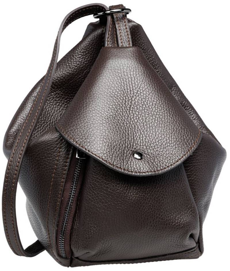 Caspar Cityrucksack 2in1 Leder Schultertasche Damen Tasche- PREMIUM LINE - Modell No.788 von Caspar