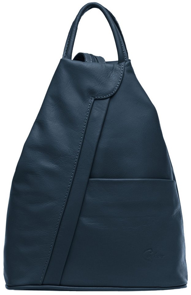 Caspar Cityrucksack 2in1 sportliche Leder Schultertasche - SIGNATURE LINE - Modell No.782 von Caspar