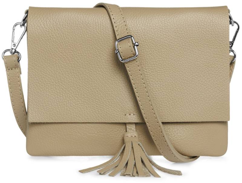 Caspar Clutch Abendtasche Damen Leder Handtasche - CLASSIC LINE - Modell No.830, leicht, elegant & unempfindlich - 100% Echtleder - Handmade in Italy von Caspar