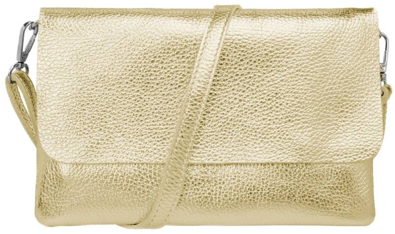 Caspar Clutch Abendtasche Damen Leder Handtasche - CLASSIC LINE - Modell No.835, leicht, elegant & unempfindlich - 100% Echtleder - Handmade in Italy von Caspar