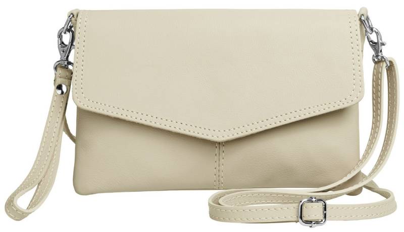 Caspar Clutch Abendtasche Leder Damen Umhängetasche - PREMIUM LINE - Modell No.322, aus 100% gewaschenem Echtleder aus Italien - samtig weich & nachhaltig von Caspar