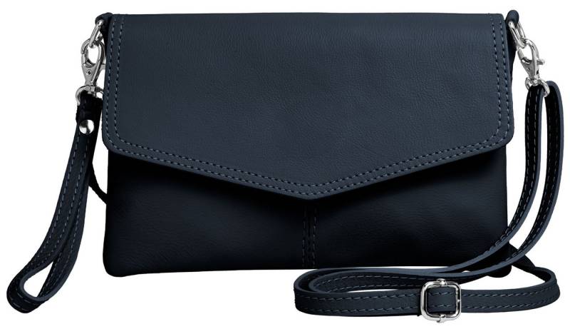 Caspar Clutch Abendtasche Leder Damen Umhängetasche - PREMIUM LINE - Modell No.322, aus 100% gewaschenem Echtleder aus Italien - samtig weich & nachhaltig von Caspar