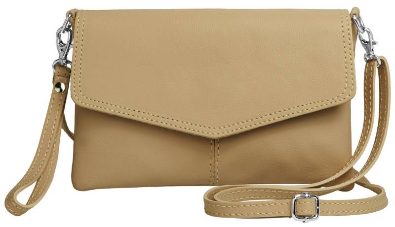 Caspar Clutch Abendtasche Leder Damen Umhängetasche - PREMIUM LINE - Modell No.322, aus 100% gewaschenem Echtleder aus Italien - samtig weich & nachhaltig von Caspar