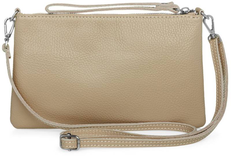 Caspar Clutch Abendtasche Kompakte Damen Leder Tasche - CLASSIC LINE - Modell No.834, leicht, elegant & unempfindlich - 100% Echtleder - Handmade in Italy von Caspar