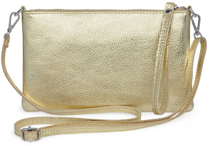Caspar Clutch Abendtasche Kompakte Damen Leder Tasche - CLASSIC LINE - Modell No.834, leicht, elegant & unempfindlich - 100% Echtleder - Handmade in Italy von Caspar