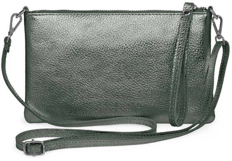 Caspar Clutch Abendtasche Kompakte Damen Leder Tasche - CLASSIC LINE - Modell No.834, leicht, elegant & unempfindlich - 100% Echtleder - Handmade in Italy von Caspar