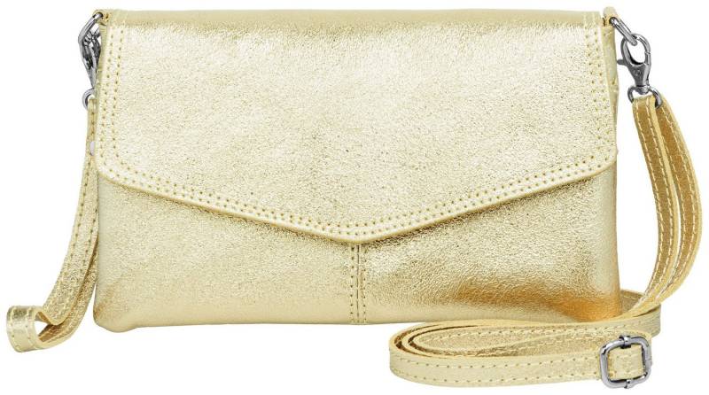 Caspar Clutch Abendtasche Leder Damen Umhängetasche - PREMIUM LINE - Modell No.322, aus 100% gewaschenem Echtleder aus Italien - samtig weich & nachhaltig von Caspar