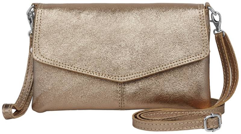 Caspar Clutch Abendtasche Leder Damen Umhängetasche - PREMIUM LINE - Modell No.322, aus 100% gewaschenem Echtleder aus Italien - samtig weich & nachhaltig von Caspar