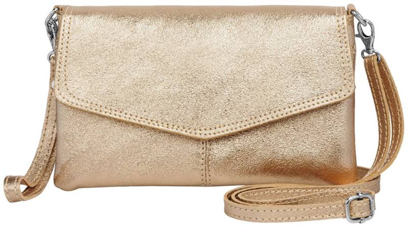 Caspar Clutch Abendtasche Leder Damen Umhängetasche - PREMIUM LINE - Modell No.322, aus 100% gewaschenem Echtleder aus Italien - samtig weich & nachhaltig von Caspar