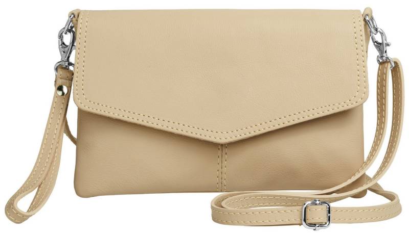 Caspar Clutch Abendtasche Leder Damen Umhängetasche - PREMIUM LINE - Modell No.322, aus 100% gewaschenem Echtleder aus Italien - samtig weich & nachhaltig von Caspar