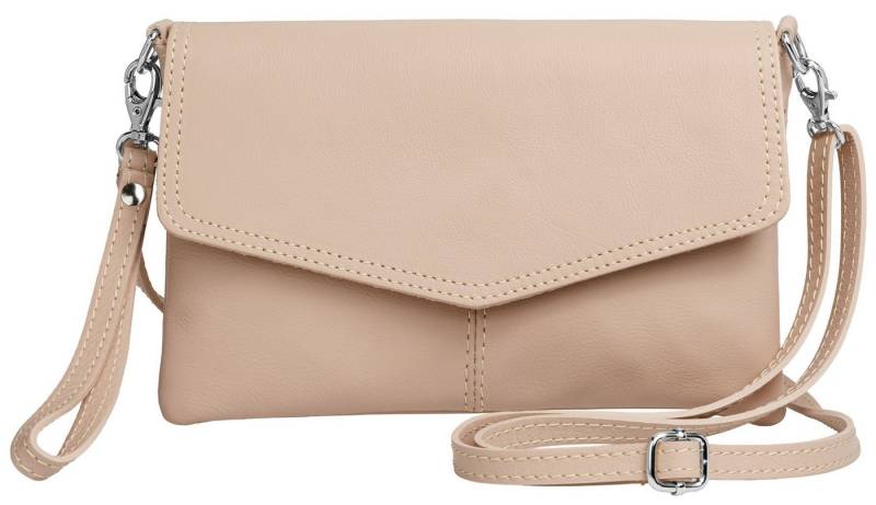 Caspar Clutch Abendtasche Leder Damen Umhängetasche - PREMIUM LINE - Modell No.322, aus 100% gewaschenem Echtleder aus Italien - samtig weich & nachhaltig von Caspar