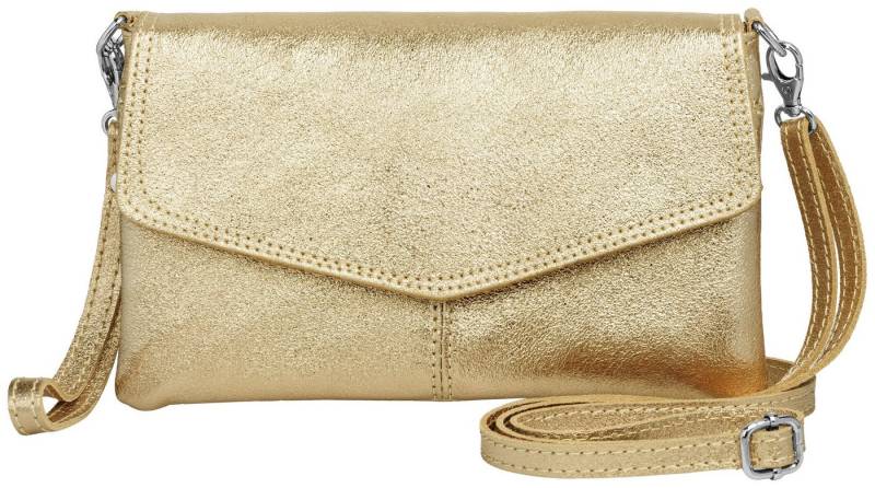 Caspar Clutch Abendtasche Leder Damen Umhängetasche - PREMIUM LINE - Modell No.322, aus 100% gewaschenem Echtleder aus Italien - samtig weich & nachhaltig von Caspar