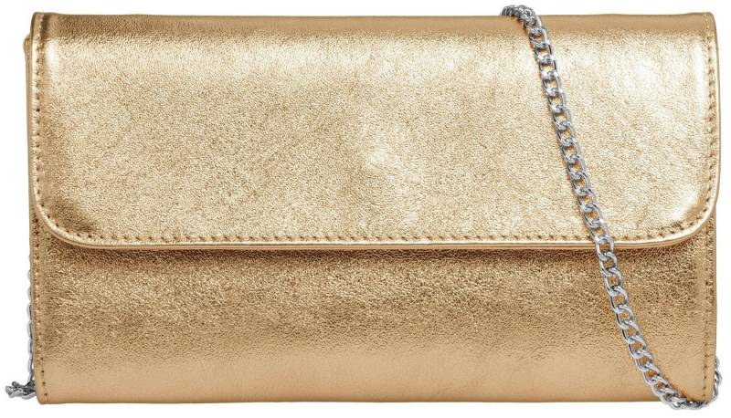 Caspar Clutch Abendtasche Metallic Leder Damen Tasche - PREMIUM LINE - Modell No.779, leicht, elegant & langlebig- 100% Echtleder - Handmade in Italy von Caspar