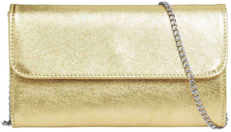 Caspar Clutch Abendtasche Metallic Leder Damen Tasche - PREMIUM LINE - Modell No.779, leicht, elegant & langlebig- 100% Echtleder - Handmade in Italy von Caspar