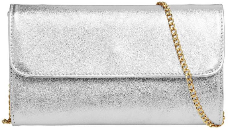 Caspar Clutch Abendtasche Metallic Leder Damen Tasche - PREMIUM LINE - Modell No.779, leicht, elegant & langlebig- 100% Echtleder - Handmade in Italy von Caspar