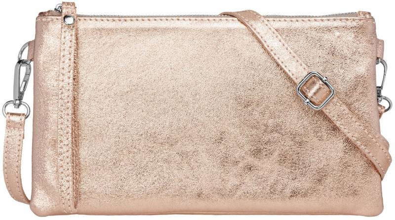 Caspar Clutch Leder Abendtasche Damen Umhängetasche - CLASSIC LINE - Modell No.717, leicht, elegant & langlebig- 100% Echtleder - Handmade in Italy von Caspar