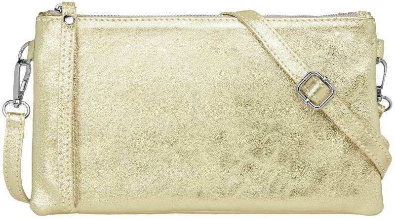 Caspar Clutch Leder Abendtasche Damen Umhängetasche - CLASSIC LINE - Modell No.717, leicht, elegant & langlebig- 100% Echtleder - Handmade in Italy von Caspar