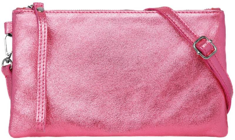 Caspar Clutch Leder Abendtasche Damen Umhängetasche - CLASSIC LINE - Modell No.717, leicht, elegant & langlebig- 100% Echtleder - Handmade in Italy von Caspar