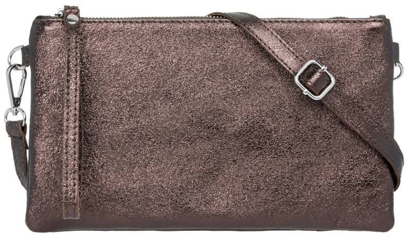 Caspar Clutch Leder Abendtasche Damen Umhängetasche - CLASSIC LINE - Modell No.717, leicht, elegant & langlebig- 100% Echtleder - Handmade in Italy von Caspar