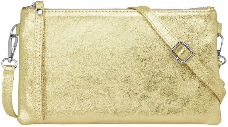 Caspar Clutch Leder Abendtasche Damen Umhängetasche - CLASSIC LINE - Modell No.717, leicht, elegant & langlebig- 100% Echtleder - Handmade in Italy von Caspar