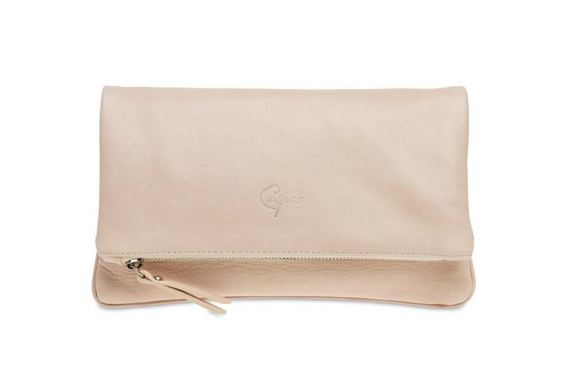 Caspar Clutch Leder Handtasche aus feinem Nappaleder - CLASSIC LINE - Modell No.763, weich, elegant & unempfindlich - 100% Echtleder - Handmade in Italy von Caspar