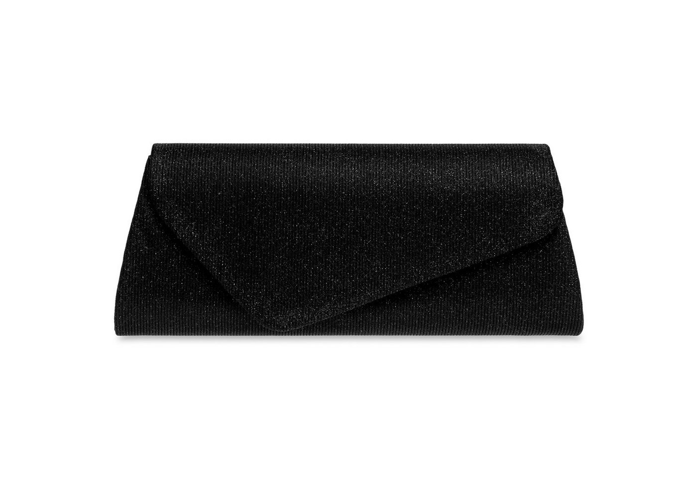 Caspar Clutch TA394 elegante Damen Glitzer Stoff Clutch Abendtasche mit langer Kette von Caspar