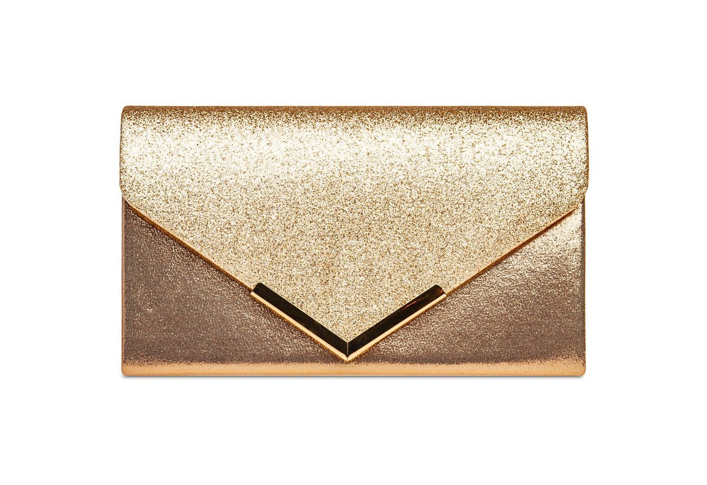 Caspar Clutch TA430 Damen XL Metallic Abendtasche von Caspar