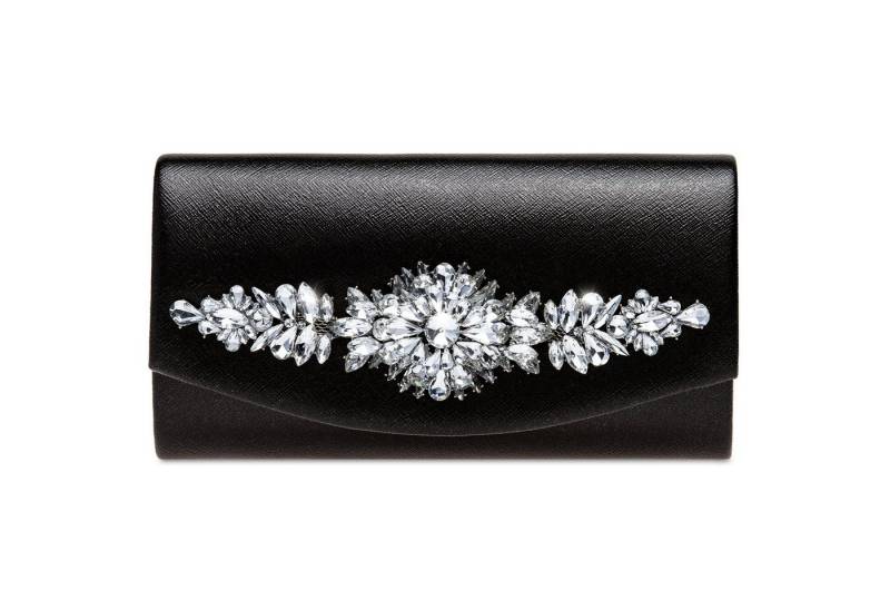 Caspar Clutch TA509 Damen Metallic Clutch Abendtasche mit ausgefallenem Strass Dekor von Caspar