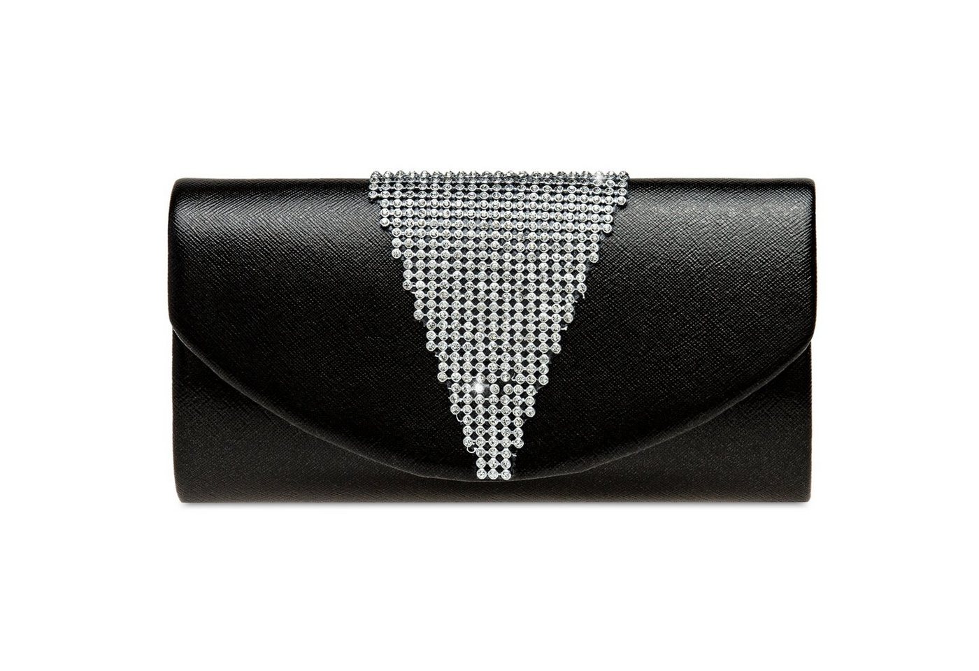 Caspar Clutch TA510 Damen Metallic Umhängetasche mit ausgefallenem Strass Dekor von Caspar