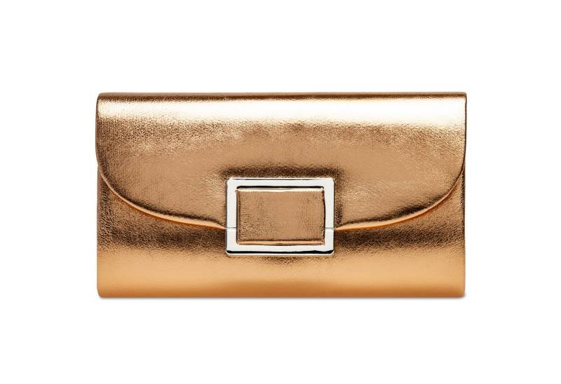 Caspar Clutch TA512 Damen Metallic Abendtasche mit Metalldekor von Caspar