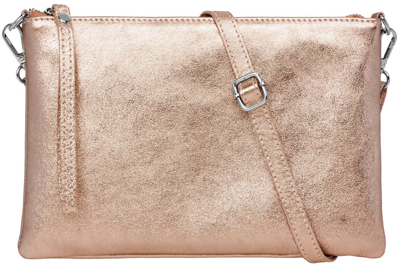 Caspar Clutch XL Leder Umhängetasche Damen Tasche - CLASSIC LINE - Modell No.843, leicht, elegant & langlebig- 100% Echtleder - Handmade in Italy von Caspar