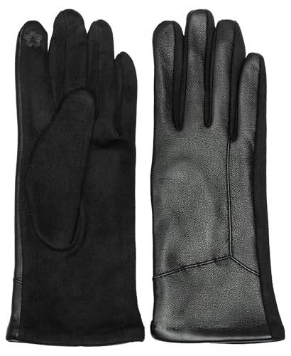 Caspar GLV015 klassisch elegante uni Damen Handschuhe, Farbe:schwarz, Accessoires:One Size von Caspar