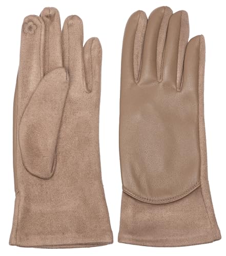 Caspar GLV016 klassisch elegante uni Damen Handschuhe, Farbe:taupe, Accessoires:One Size von Caspar