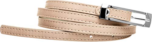 Caspar GU296 schmaler Damen Leder Taillengürtel, Gürtelgröße:80 [für Körperumfang 76-83 cm], Farbe:rosa von Caspar