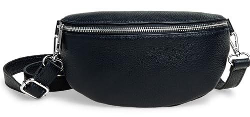 Caspar Große Leder Bauchtasche Cross Body Damen Gürteltasche mit verstellbarem Gurt - CLASSIC LINE - Modell No.798 - Made in Italy von Caspar