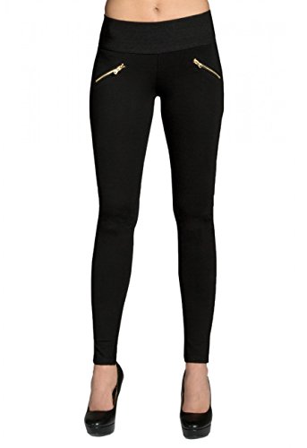 Caspar HLE008 Damen Stretch Leggings, Farbe:schwarz, Größe:M - DE38 UK10 IT42 ES40 US8 von Caspar