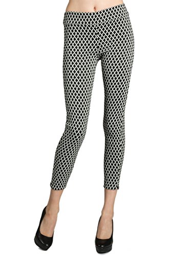 Caspar HLE019 Elegante blickdichte Damen Super Stretch Leggings mit stylischen Stoffmustern, Stoffmuster:Muster B, Mode Größe:42 von Caspar