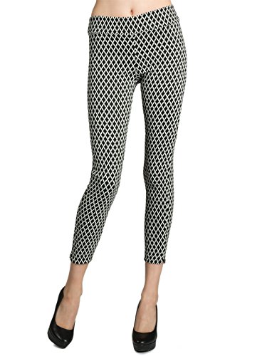 Caspar HLE019 Elegante blickdichte Damen Super Stretch Leggings mit stylischen Stoffmustern, Stoffmuster:Muster B, Mode Größe:44 von Caspar