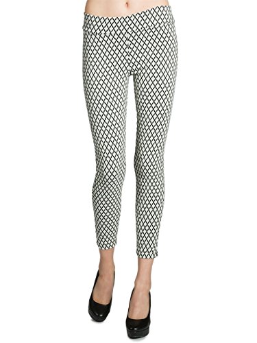 Caspar HLE019 Elegante blickdichte Damen Super Stretch Leggings mit stylischen Stoffmustern, Stoffmuster:Muster C, Mode Größe:44 von Caspar
